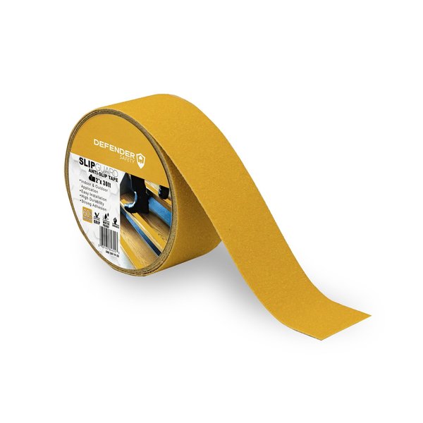Defender Safety SLIPGUARD AntiSlip Floor Tape 60 Grit Yellow  2x 30' SGT-YF-33